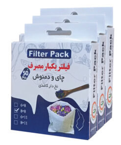 فیلتر چای فیلترپک مدل کاغذی نخ دار 3 بسته 50 عددی