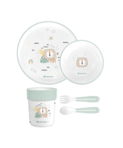 سرویس غذاخوری 5 پارچه کودک کیکابو مدل savanna02