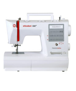 چرخ خیاطی خانگی کاچیران مدل Elizabet 830+ با 32 نوع دوخت، حداکثر سرعت 750 کوک در دقیقه، سوزن‌نخ‌کن خودکار، قابلیت تنظیم موقعیت سوزن، برق مستقیم و اقلام همراه کامل