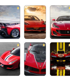 استيکر کارت کارنيکا طرح فراری Ferrari کد 54061 مجموعه 6 عددی