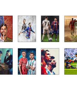 پوستر کارنيکا طرح رونالدو و مسی Ronaldo & Messi کد 42180 مجموعه 8 عددی