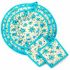 ست لوازم پارچه ای آشپزخانه پنج تکه طرح گندم