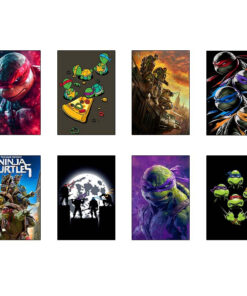 پوستر کارنيکا طرح لاک‌پشت‌های نینجا Teenage Mutant Ninja Turtles کد 16037 مجموعه 8 عددی