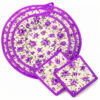 ست لوازم پارچه ای آشپزخانه 5 تکه طرح گلدار مدل رز