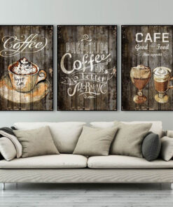تابلو آتریسا مدل coffee AT0061 مجموعه 3 عددی