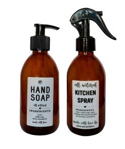 مخزن مایع دستشویی مدل HAND SOAP به همراه ظرف اسپری