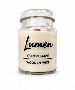 شمع دست‌ساز معطر مدل LUMEN-05 با رایحه گل یاسمن زمان اتمام 40 ساعت