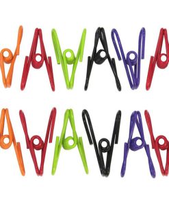 گیره لباس مدل رنگی بسته 12 عددی