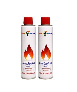 کپسول گاز فندک دوپلی کالر مدل gas حجم 300 میلی لیتر مجموعه 2 عددی