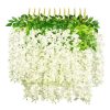 گل مصنوعی آویز شکوفه ویستریا بسته 12 عددی طول 100 سانتی‌متر وزن 600 گرم مناسب تزئینات دکوراتیو و فضای داخلی